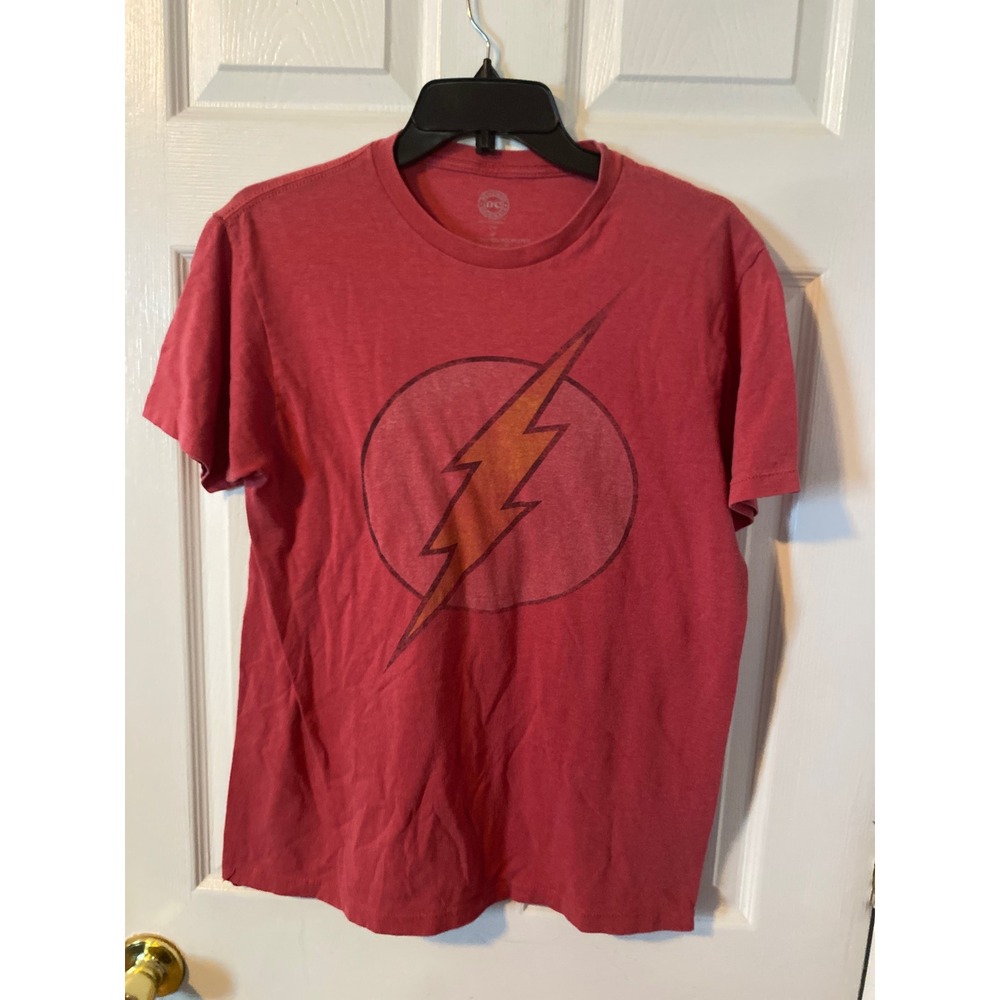 DC Comics Originals The Flash Graphic T-Shirt Mens MediumRed Lightning Bolt Logo